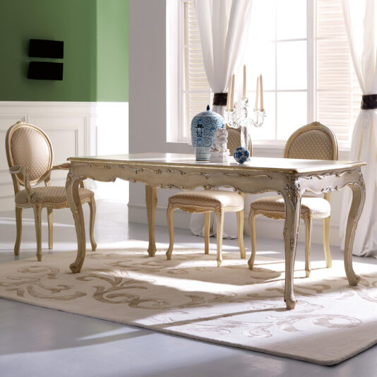 Rectangular Classic Louis XV Reproduction Italian Dining Table Rectangular Classic Louis XV Reproduction Italian Dining Table
