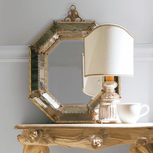 Reproduction Italian Antique Finish Bronze Mirror