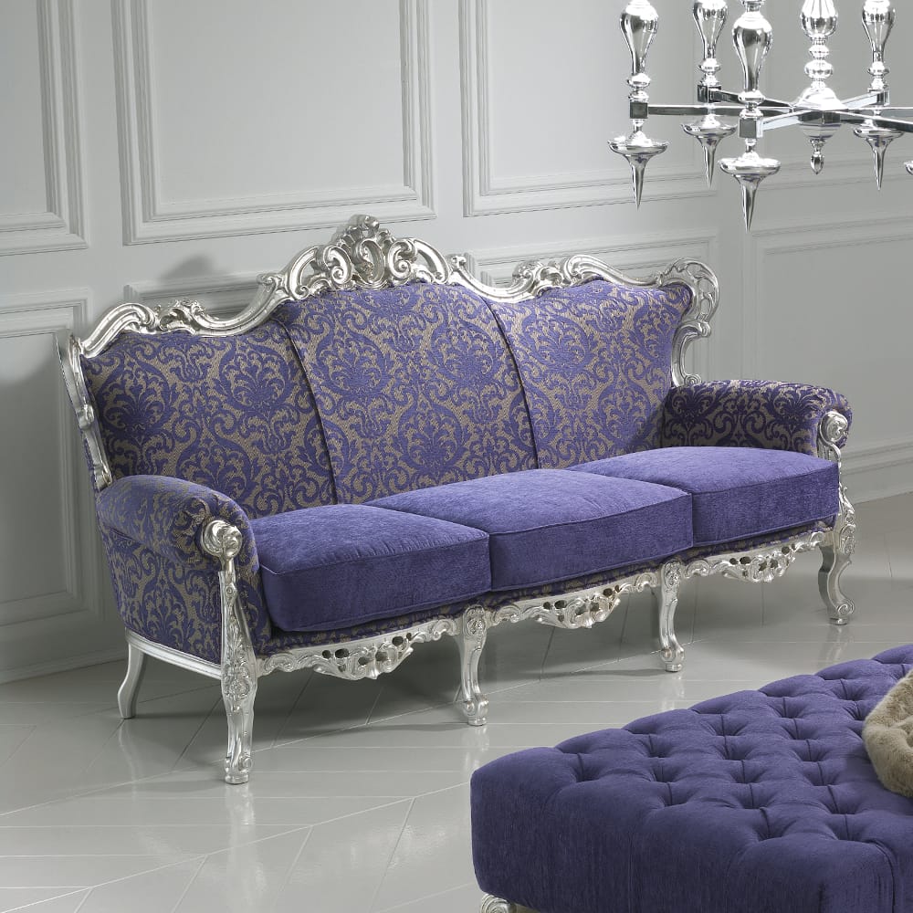 High End Italian Designer Rococo 3 Seater Sofa