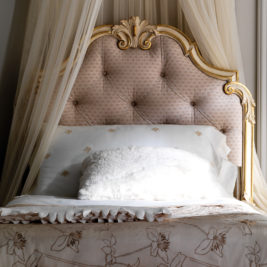 Rococo Button Upholstered Single Bed