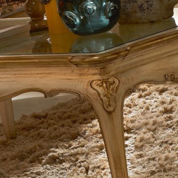 Rococo Reproduction Italian Designer Glass Antiqued Coffee Table Rococo Reproduction Italian Designer Glass Antiqued Coffee Table