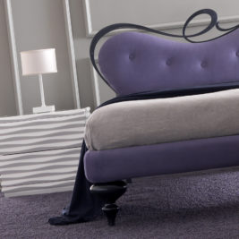 Romantic Nubuck Leather Upholstered Bed