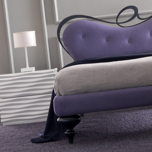 Romantic Nubuck Leather Upholstered Bed Romantic Nubuck Leather Upholstered Bed