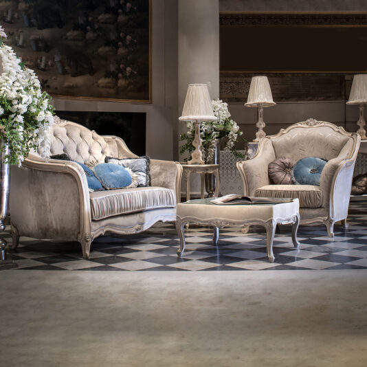 Classic Italian Grey Velvet Two Seater Sofa Classic Italian Grey Velvet Two Seater Sofa