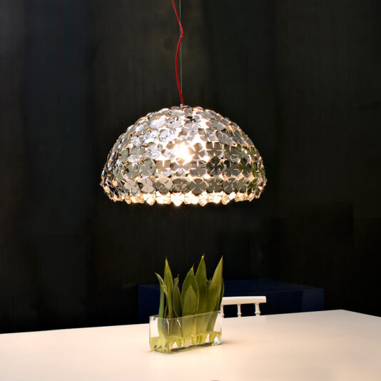 Silver Flower Pendant Light