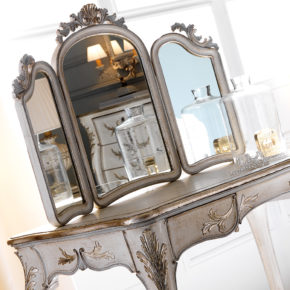 Silver Italian Designer Rococo Dressing Table Set - Juliettes Interiors