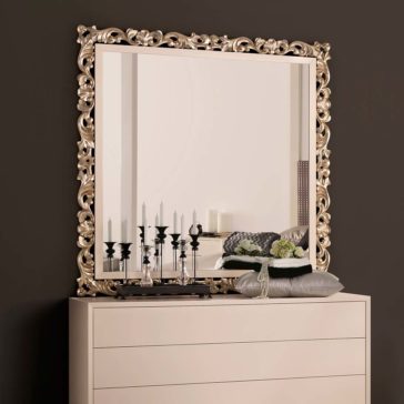 Exclusive Silver Filigree Square Mirror Exclusive Silver Filigree Square Mirror