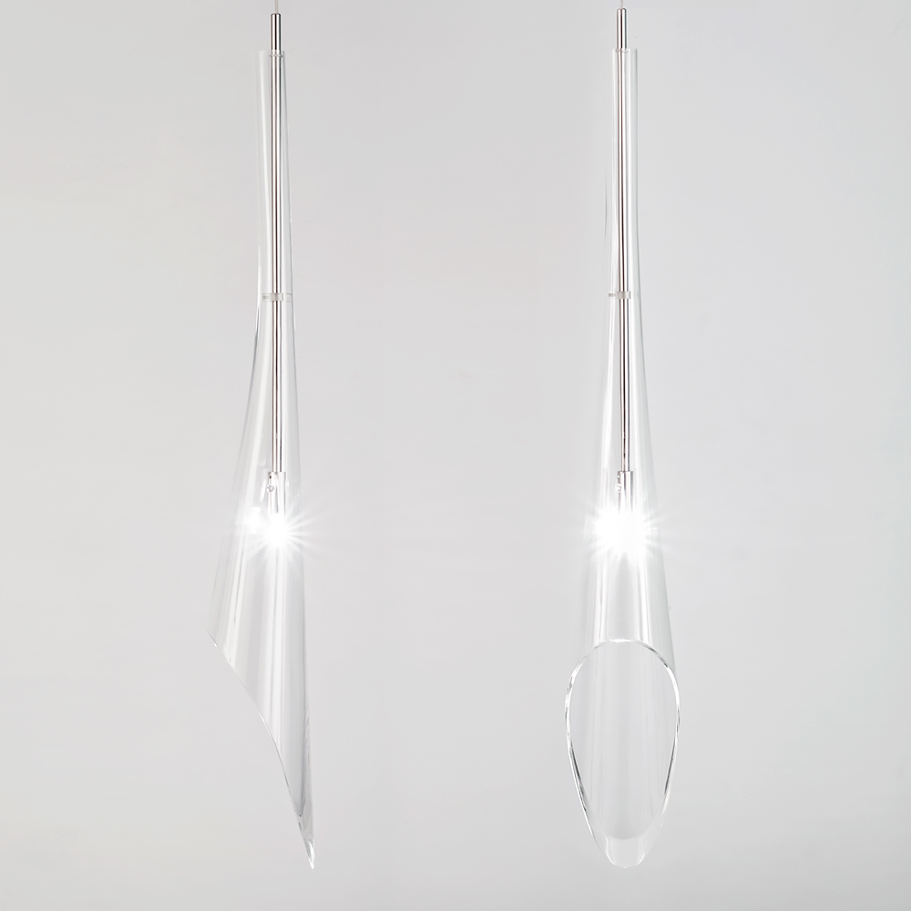 Italian Designer Single Crystal Glass Pendant Light