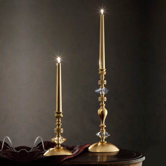Slim Candle Silver Leaf Table Lamp Slim Candle Gold Leaf Table Lamp