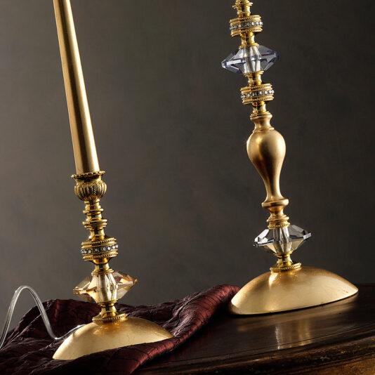 Slim Candle Silver Leaf Table Lamp Slim Candle Gold Leaf Table Lamp