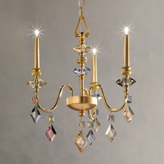 Small Candle Style Gold Plated Chandelier