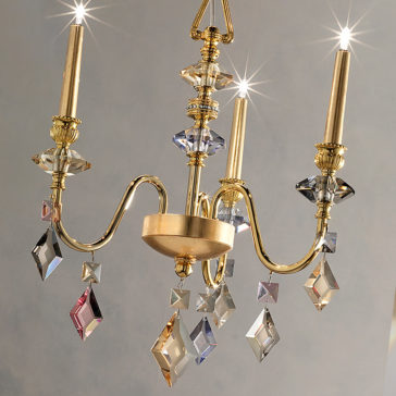 Small Candle Style Gold Plated Chandelier Small Candle Style Gold Plated Chandelier