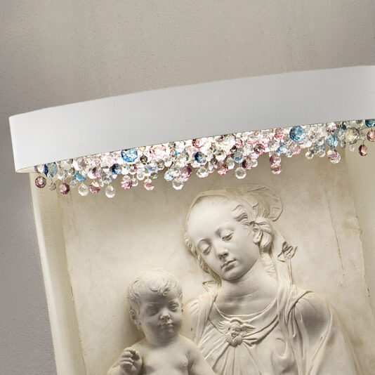 Modern White Oval Chandelier Style Wall Light Modern White Chandelier Style Wall Light