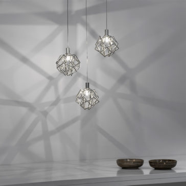 Small Silver Geometric Pendant Light Small Silver Geometric Pendant Light