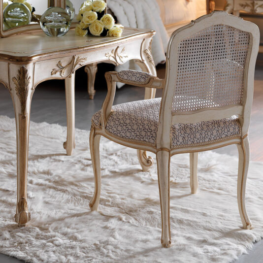 Small Ornate Italian Designer Dressing Table Set