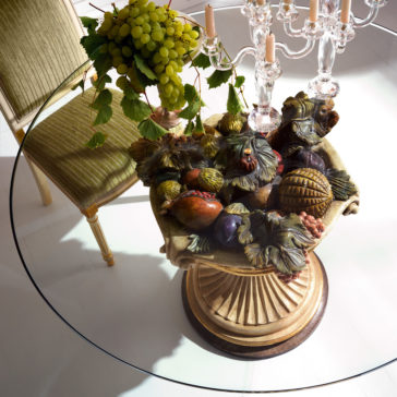 Statement Round Glass Classic Italian Baroque Reproduction Dining Table Statement Round Glass Classic Italian Baroque Reproduction Dining Table