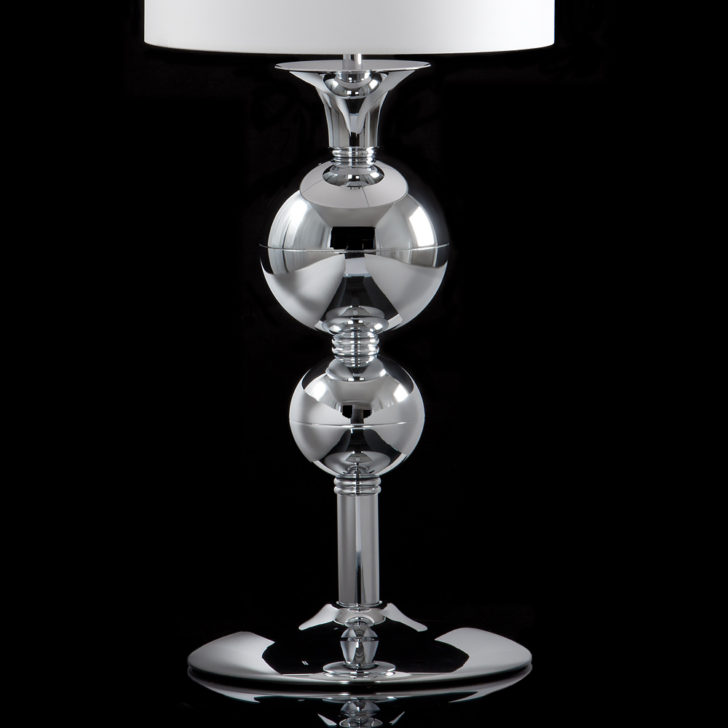 Modern Italian Polished Chrome Table Lamp