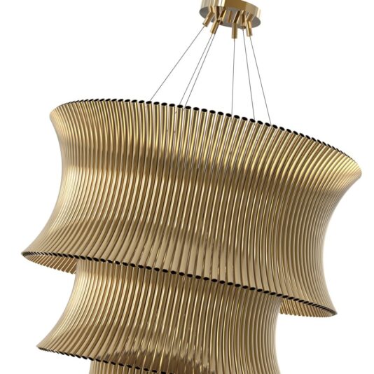 Tiered Modern Designer Gold Plated Chandelier Tiered Modern Designer Gold Plated Italian Chandelier