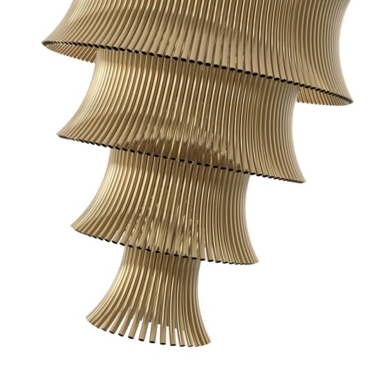Tiered Modern Designer Gold Plated Chandelier Tiered Modern Designer Gold Plated Italian Chandelier