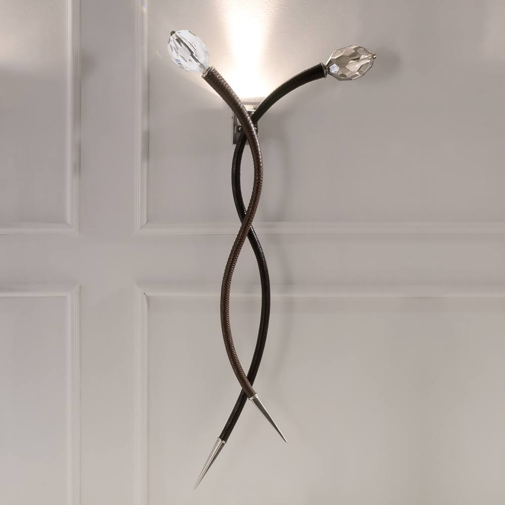 Large Contemporary Italian Leather Wall Light