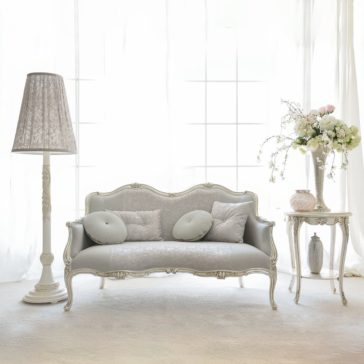 Venetian Style Soft Grey Italian Designer 2 Seater Sofa - Juliettes ...