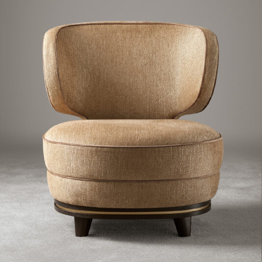 Upholstered Italian Designer Contemporary Occasional Chair