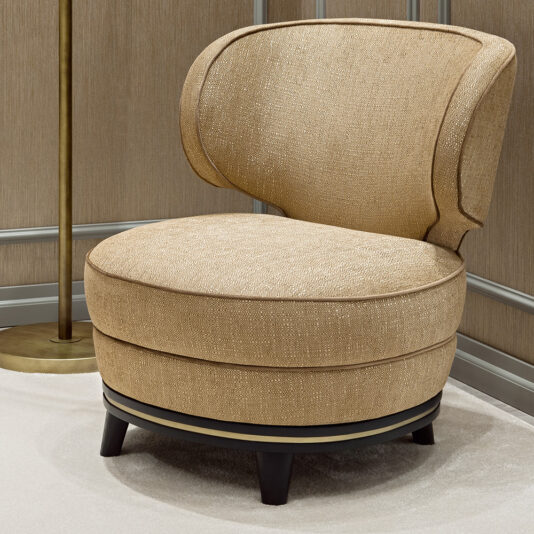 Upholstered Italian Designer Contemporary Occasional Chair