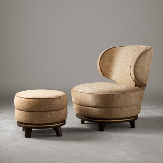 Upholstered Italian Designer Contemporary Occasional Chair