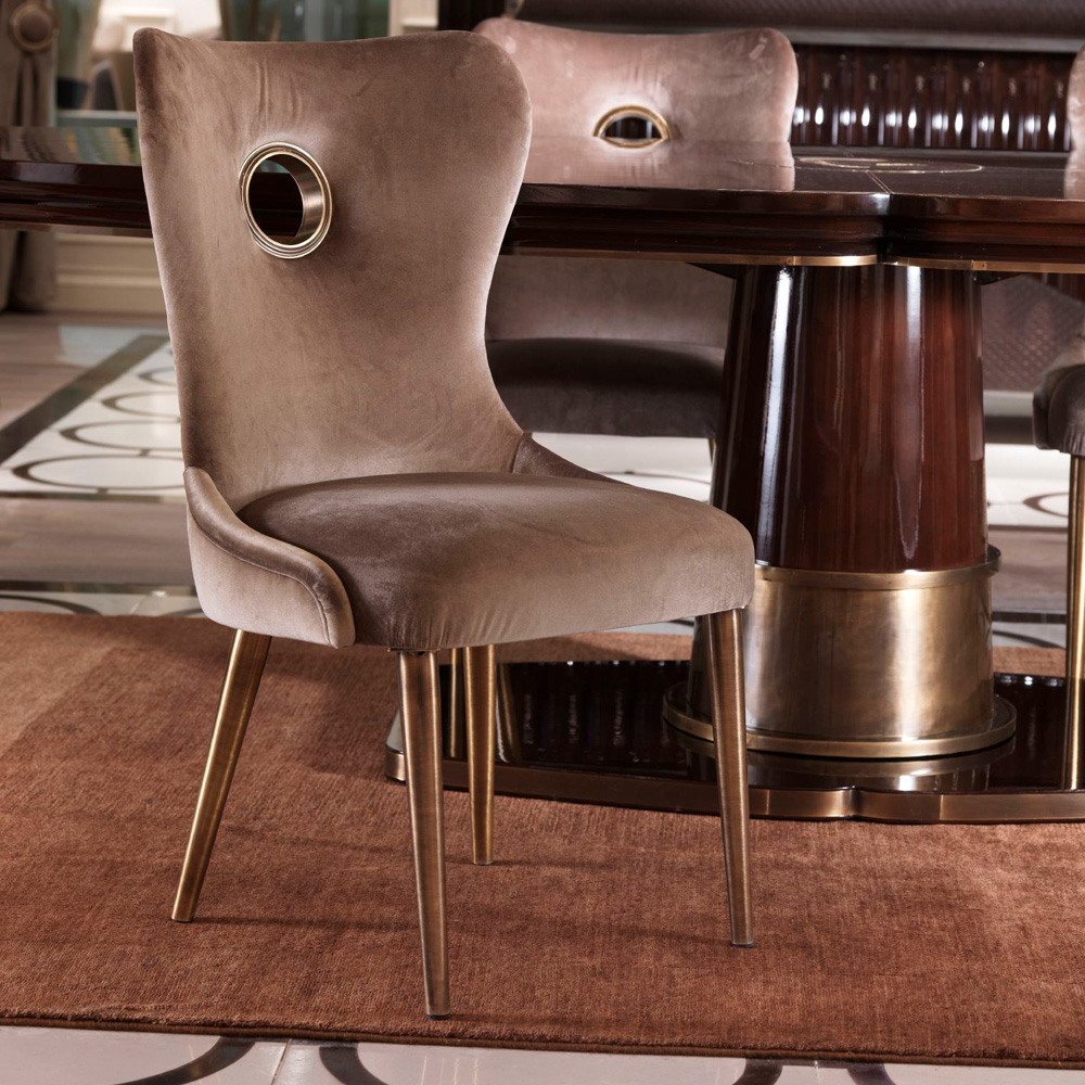 Velvet Art Deco Style Dining Chair - Juliettes Interiors