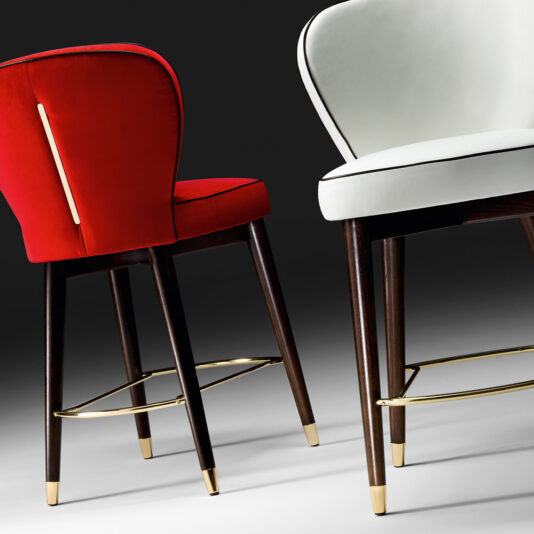 Velvet Italian Designer Bar Stool