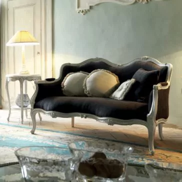 Venetian Style Ivory Italian 2 Seater Sofa