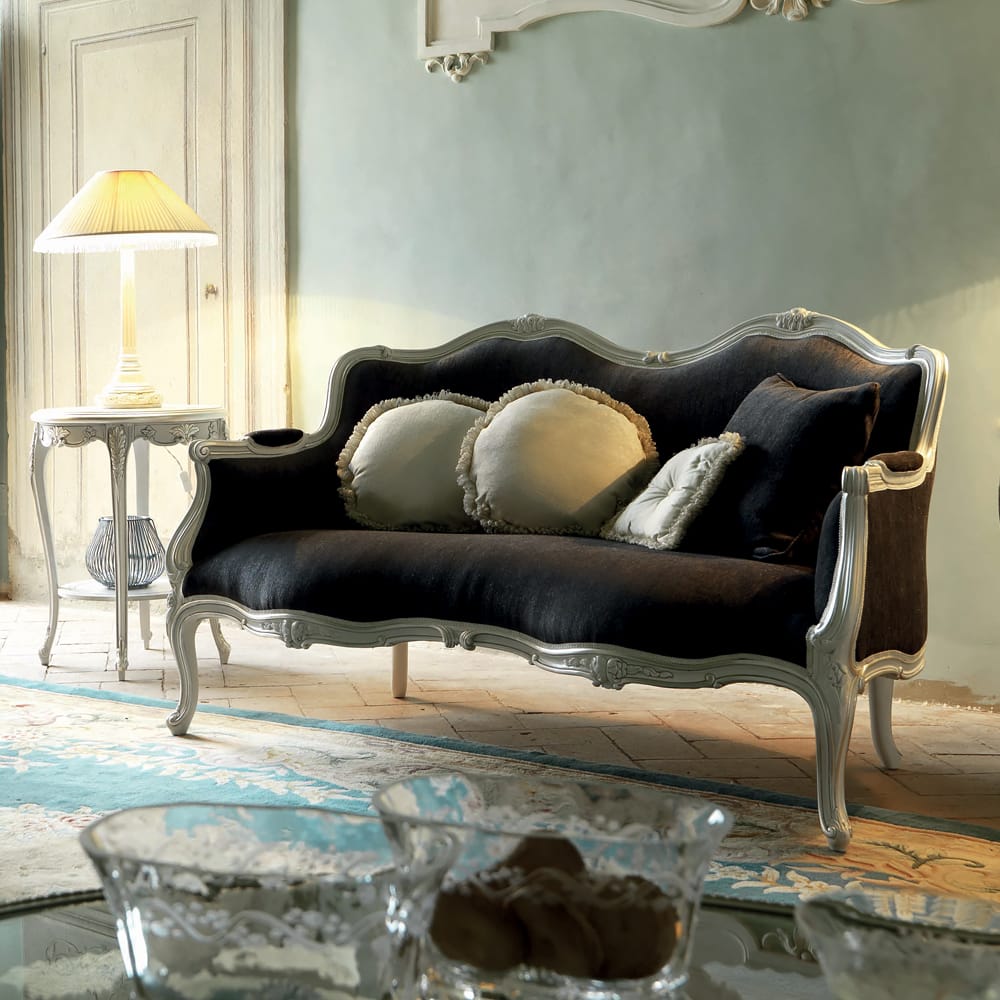 Venetian Style Ivory Italian 2 Seater Sofa