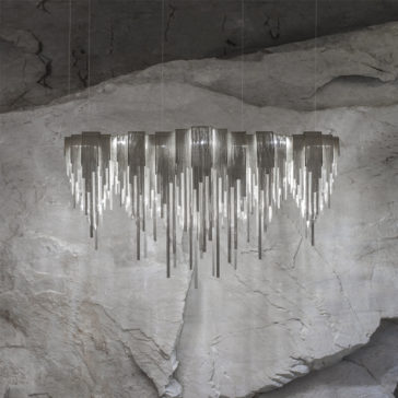 Contemporary Glamorous Rectangular Chain Chandelier Contemporary Glamorous Rectangular Chandelier