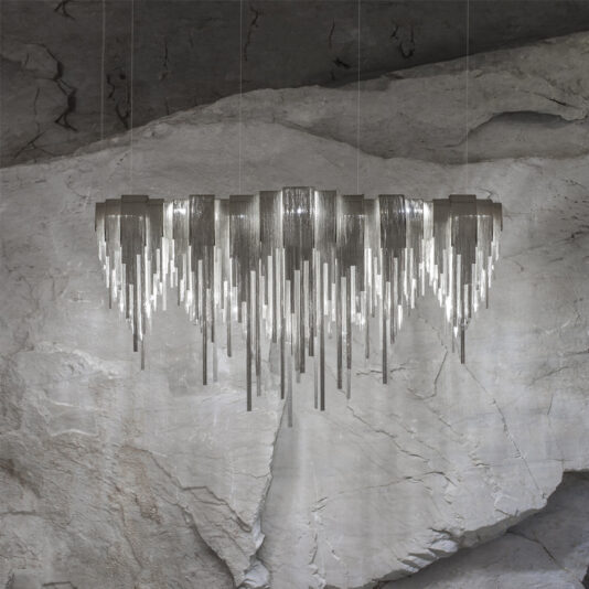 Contemporary Glamorous Rectangular Chain Chandelier Contemporary Glamorous Rectangular Chandelier
