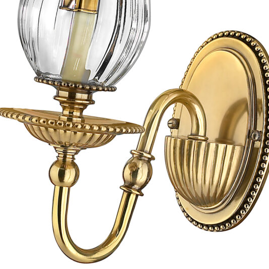Classic New England Solid Brass Wall Light