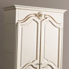 White Louis Reproduction Two Door Armoire