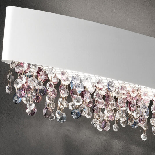 Oval Matt White Chandelier Style Wall Light Matt White Chandelier Style Wall Light