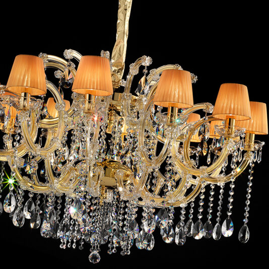 Amber Crystal Gold Plated Chandelier Amber Swarovski Crystal Gold Plated Chandelier