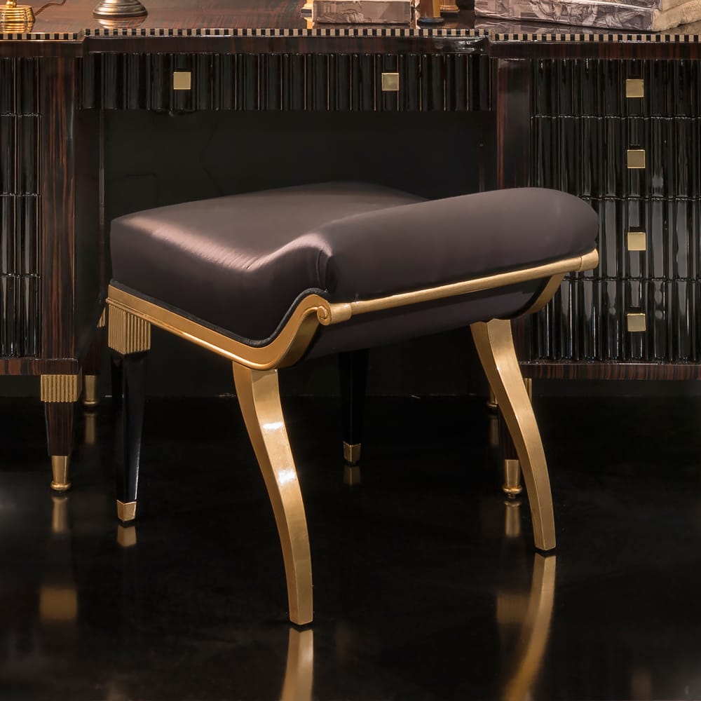 Art Deco Ebony Dressing Table And Seat