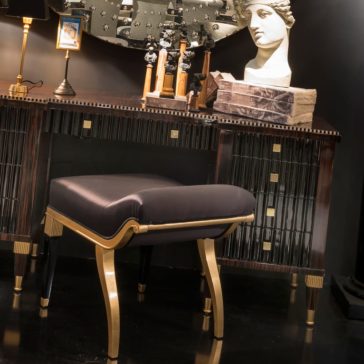 Art Deco Ebony Dressing Table And Seat Art Deco Ebony Dressing Table And Seat