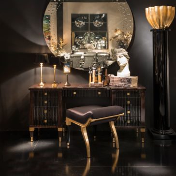 Art Deco Ebony Dressing Table And Seat Art Deco Ebony Dressing Table And Seat