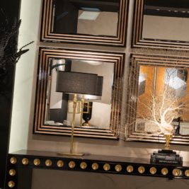 Art Deco Sycamore Veneered Square Mirror