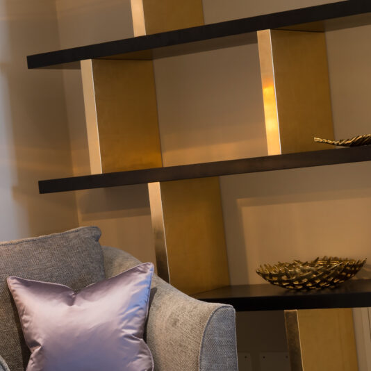 Bespoke Luxury Gold Leaf Display Shelves Bespoke Luxury Gold Leaf Shelves