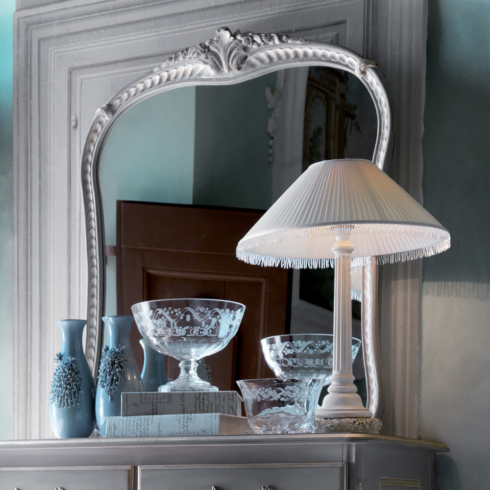 Classic Italian Antiqued Grey Finish Mirror