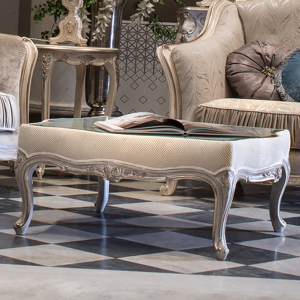 Classic Italian Upholstered Coffee Table