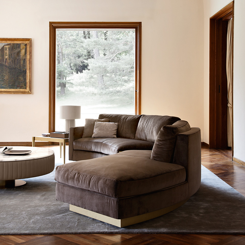 New Arrivals, Contemporary Designer Curved Italian Modular Sofa