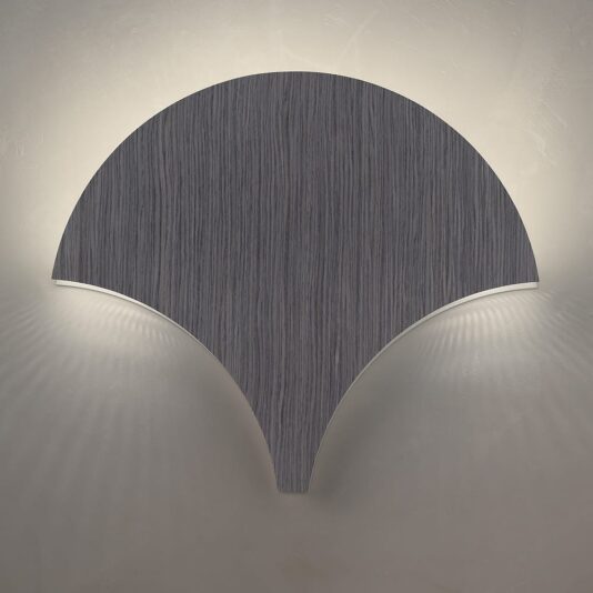Contemporary Grey Ayous Veneered Wall Light Contemporary Grey Ayous Veneered Wall Light