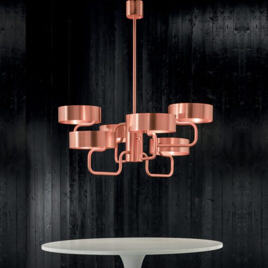 Contemporary Italian Copper Chandelier