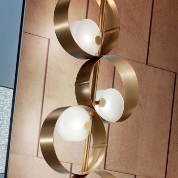 Contemporary Italian Gold Floor Light Fixture