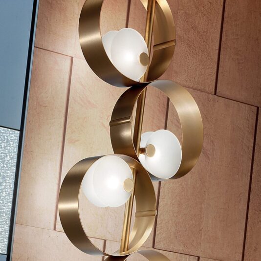 Contemporary Italian Gold Floor Light Fixture